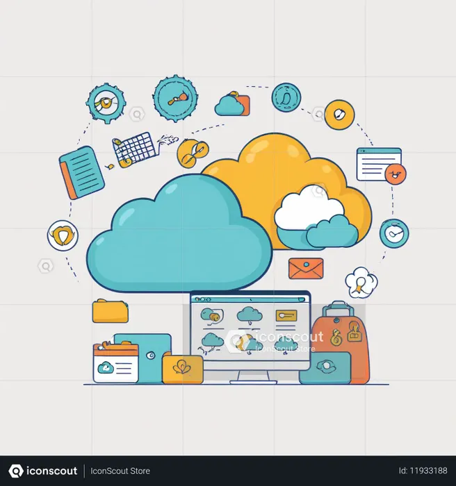 Cloud Computing Services And Data Storage  AI Image