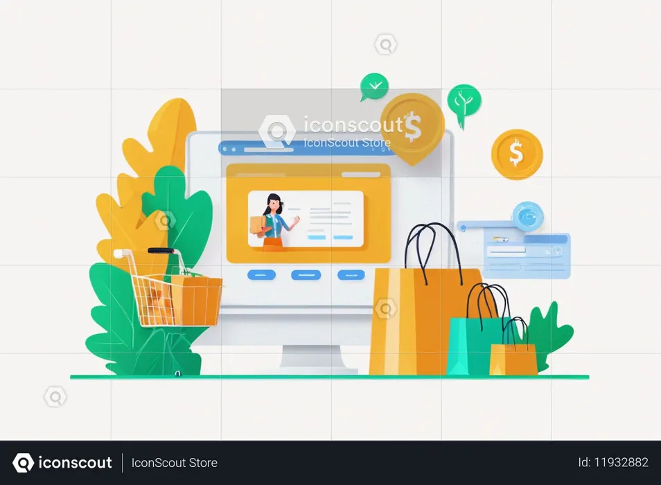 Compras digitais  Imagem de IA