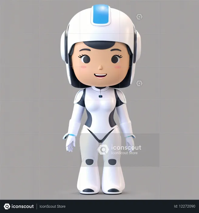 Cute Robot Character  AI Image