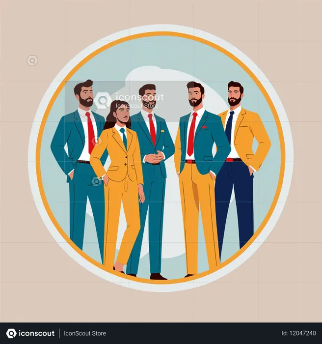 Diverse business team dressed in formal business attire  AI Image