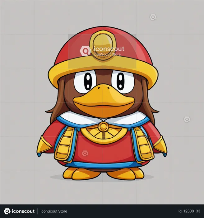 Duck Character In Costume  AI Image