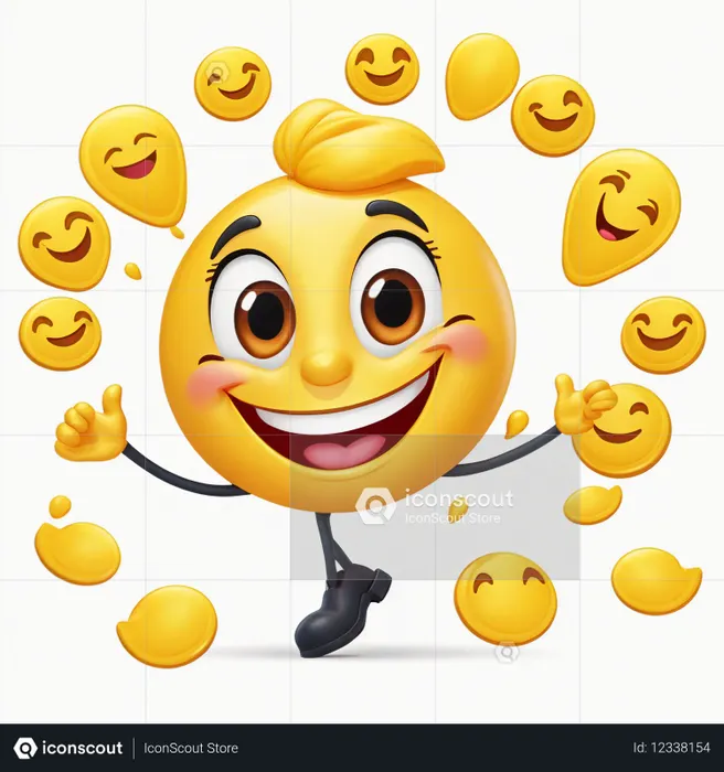 Emoji alegre con el pulgar hacia arriba (BORRAR) Emoji Imagen AI