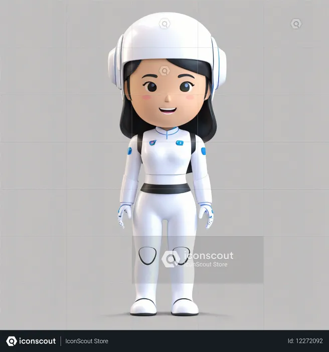 Female cyborg  AI Image