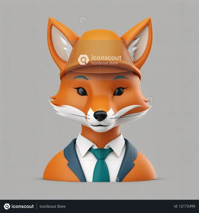 Fox Wearing Business Attire  AI Image
