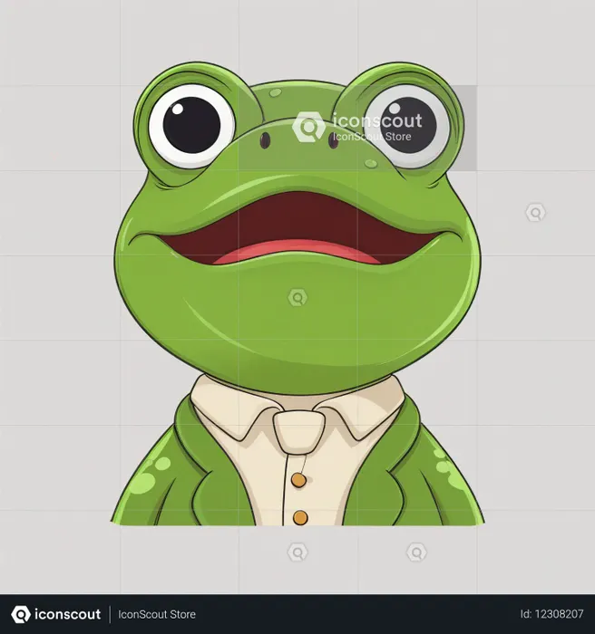 Frog In Formal Suit  AI Image
