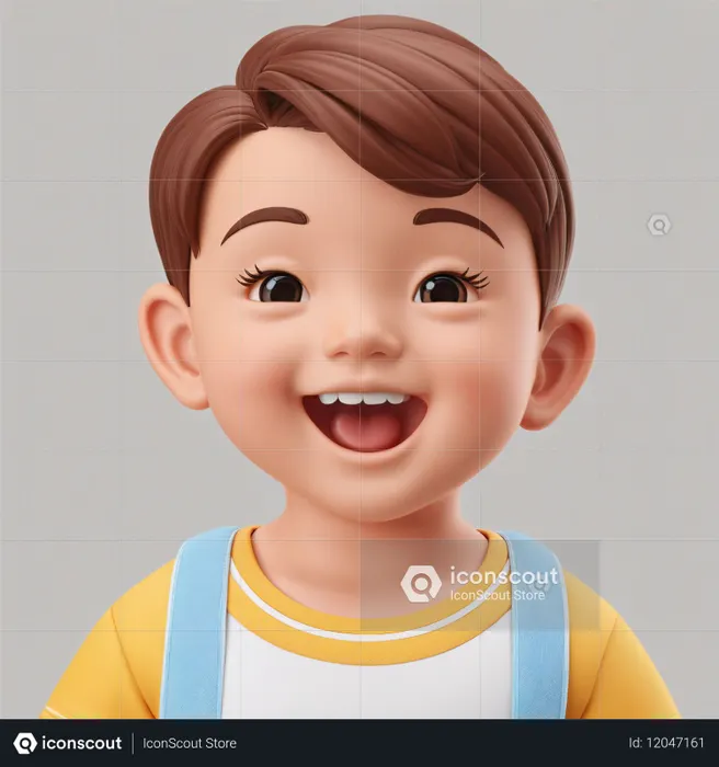 Happy boy smiling  AI Image
