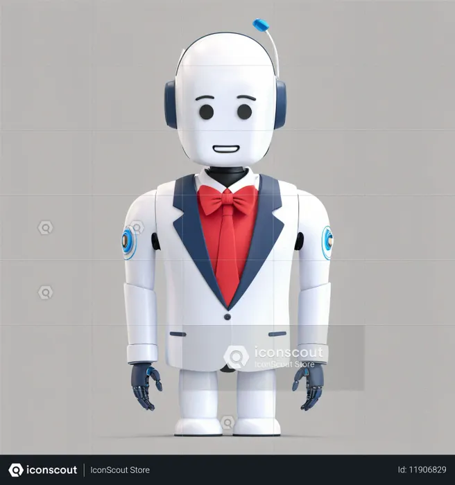 Humanoid Robot With A Formal Outfit  AI Image