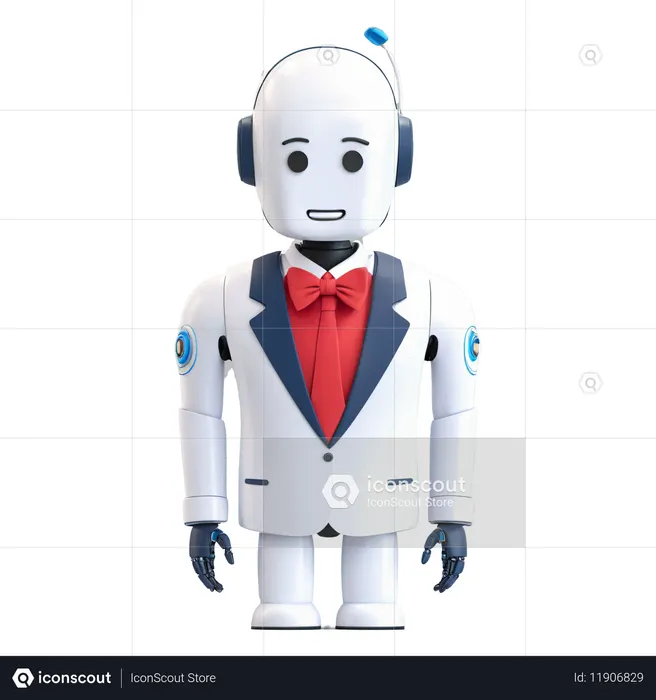 Humanoid Robot With A Formal Outfit  AI Image