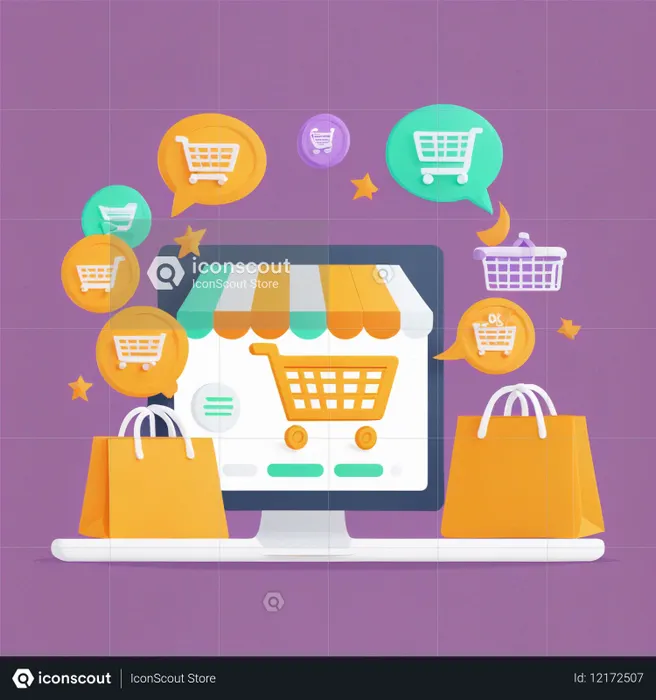 Las compras en línea  Imagen AI