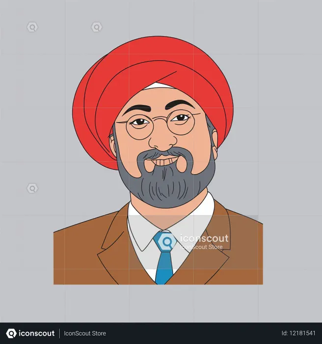 Man In A Turban And Suit  AI Image