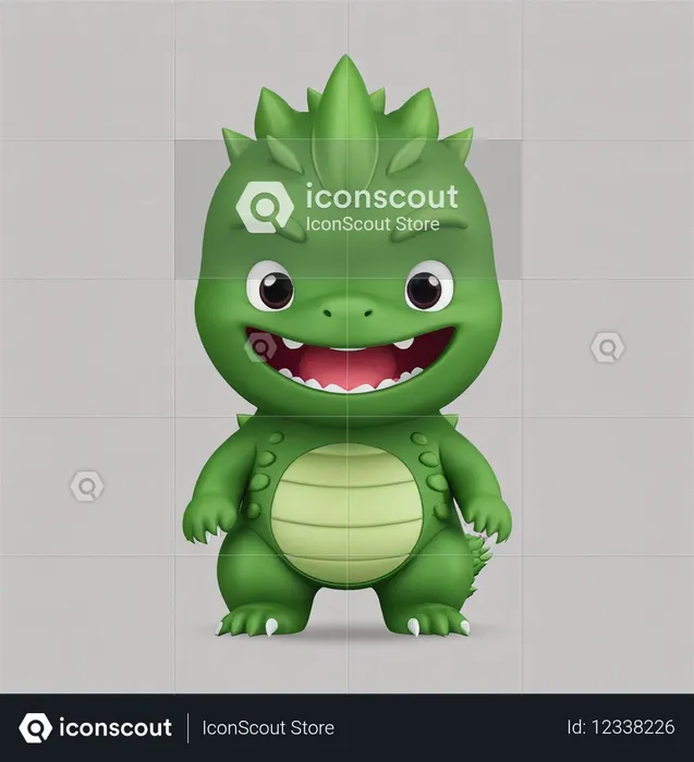 Personnage mignon de dinosaure  Image IA