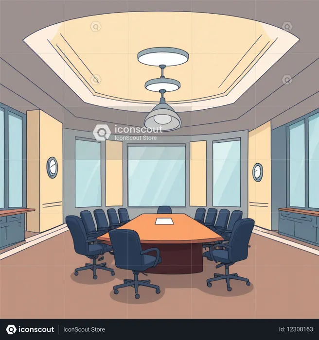 Modern Conference Room  AI Image