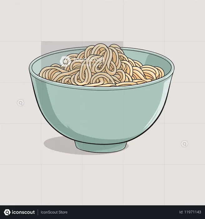 Noodles In  Bowl  AI Image
