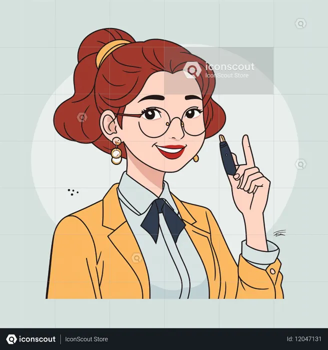 Office assistant wearing glasses  AI Image