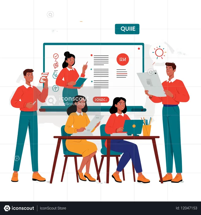 Office Team Collaborating On A Project  AI Image
