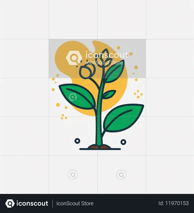 Plant With Leaves And Buds  AI Image
