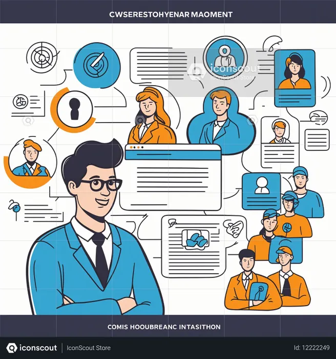 Professionelle Vernetzung und Zusammenarbeit  KI-Bild