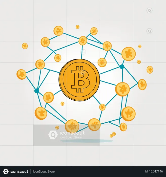 Rede Bitcoin  Imagem de IA