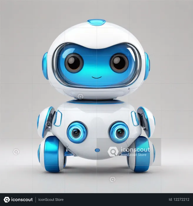 Robot simpático y amigable con un diseño futurista  Imagen AI