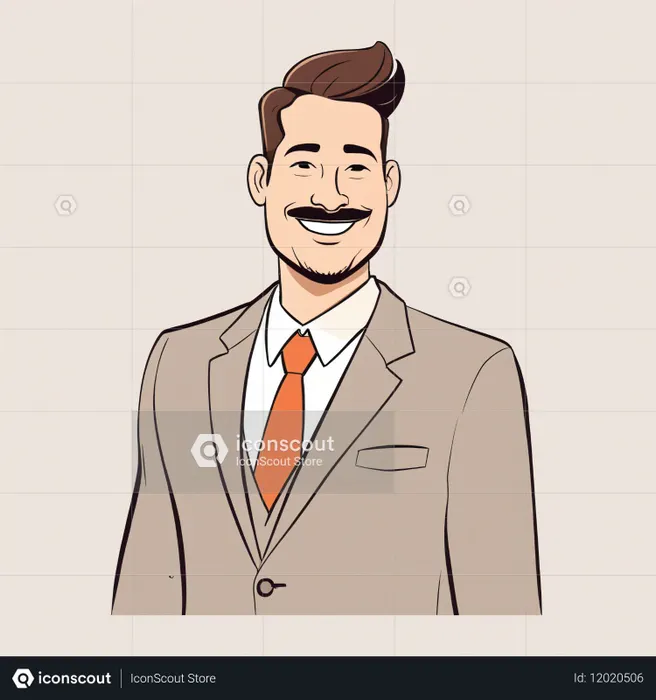 Smiling Businessman  AI Image