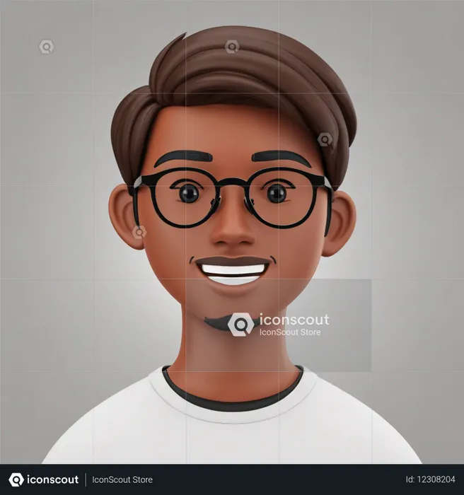 Smiling Male Character  AI Image