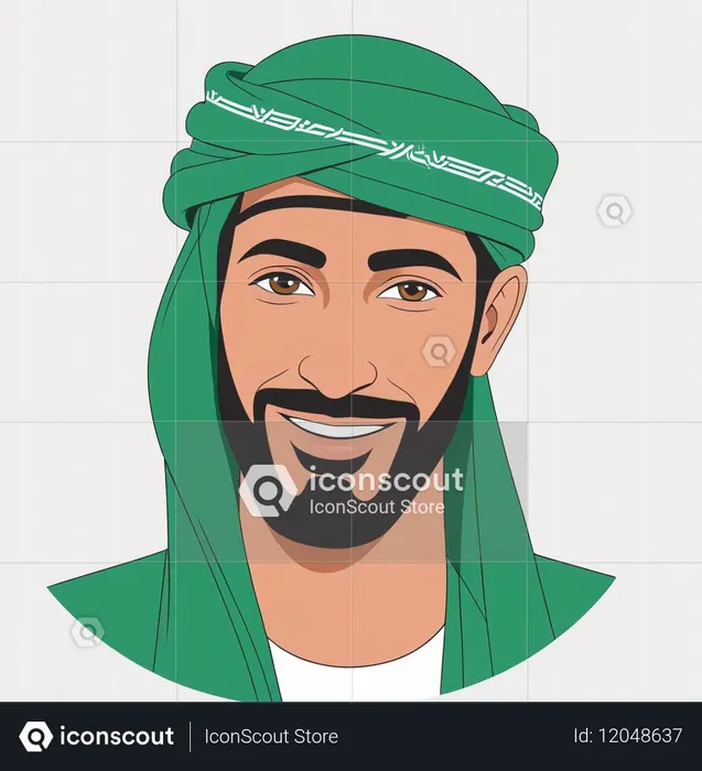 Smiling Man In Traditional Attire  AI Image