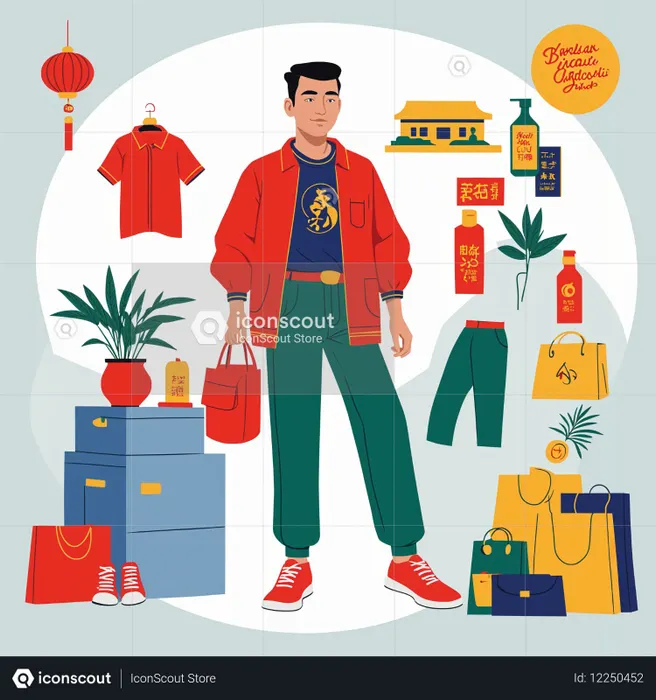 Stylish Male With Fashion Accessories  AI Image