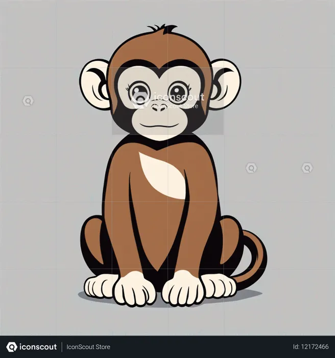 Süßer Affe  KI-Bild