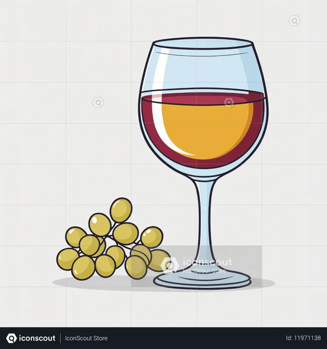Taça de vinho com uvas  Imagem de IA