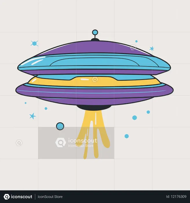 UFO In Space  AI Image