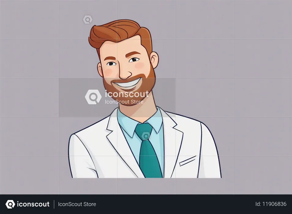 Um homem sorridente de terno  Imagem de IA