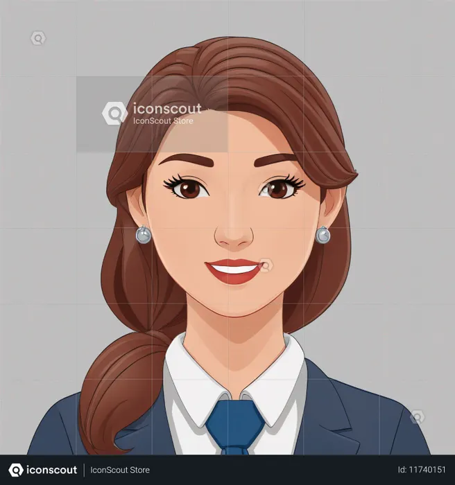 Woman In Business Attire Smiling  AI Image