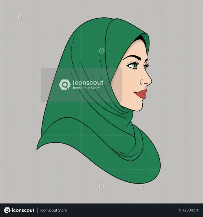 Woman In Hijab  AI Image