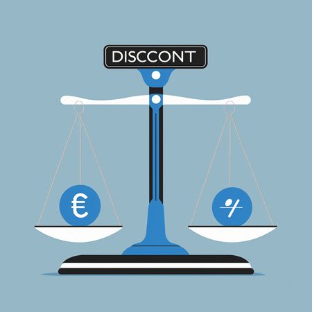 A Balance Scale With Euro And Discount Symbols  AI Image