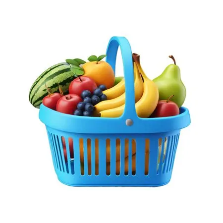 A Basket Filled With Assorted Fruits AI Image