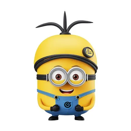 A Cheerful Minion In Blue Overalls  AI Image