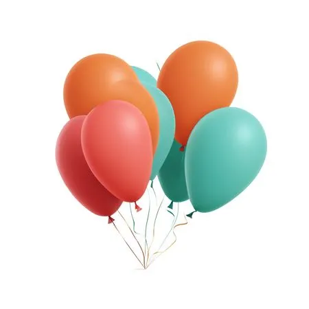 A Cluster Of Colorful Balloons Floating  AI Image