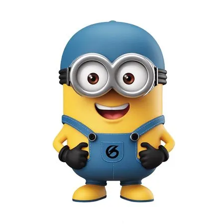 A Cute Character Wearing Overalls And A Blue Hat  AI Image