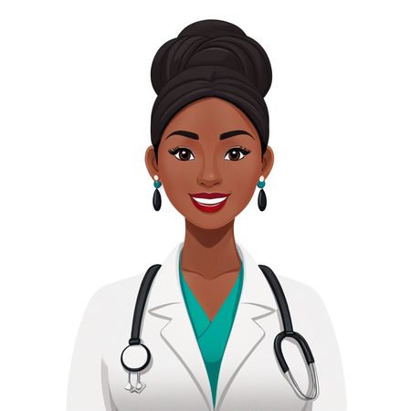 A Female Doctor With A Stethoscope  AI Image