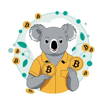 A Koala With Bitcoin Symbols  AI Image