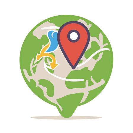 A Location Pin On A Globe  AI Image