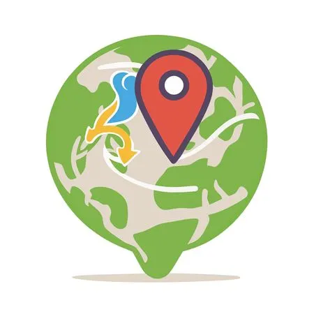A Location Pin On A Globe  AI Image