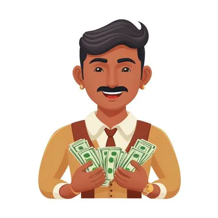 A Man With Money  AI Image