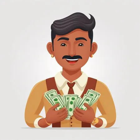 A Man With Money  AI Image