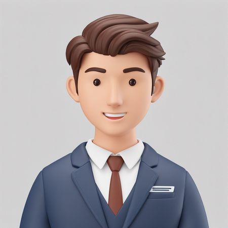 A Smiling Businessman In A Suit  AI Image