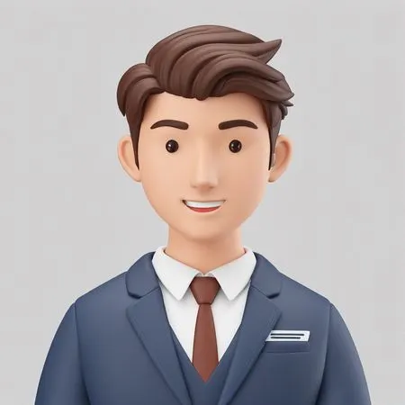 A Smiling Businessman In A Suit  AI Image