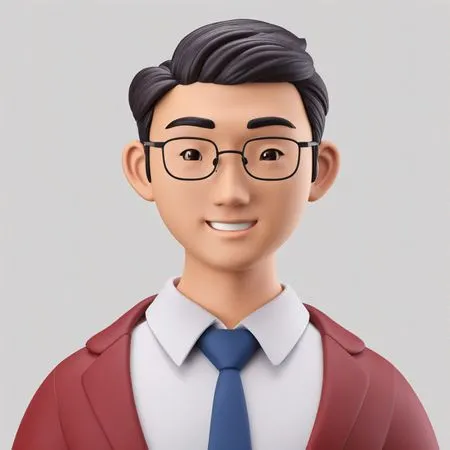 A Smiling Character In Formal Attire  AI Image