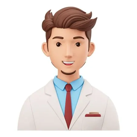 A Smiling Doctor In A White Coat  AI Image