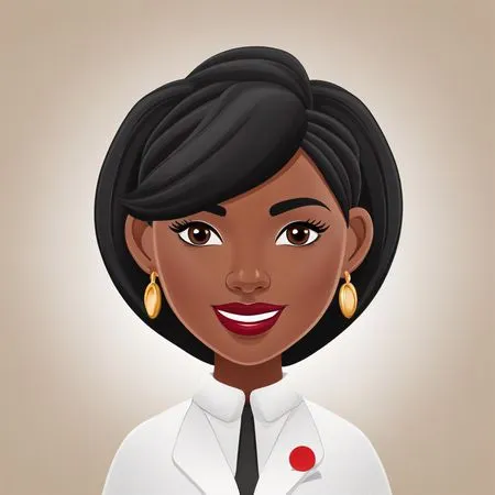 A Smiling Female Scientist  AI Image