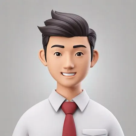 정장을 입은 미소 짓는 남자  AI 이미지